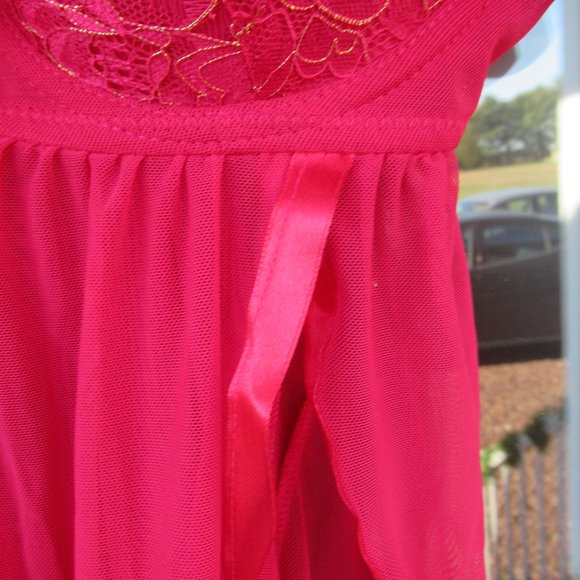 NWT baby doll nighty & panty with lace & metallic details size L - Picture 8 of 15